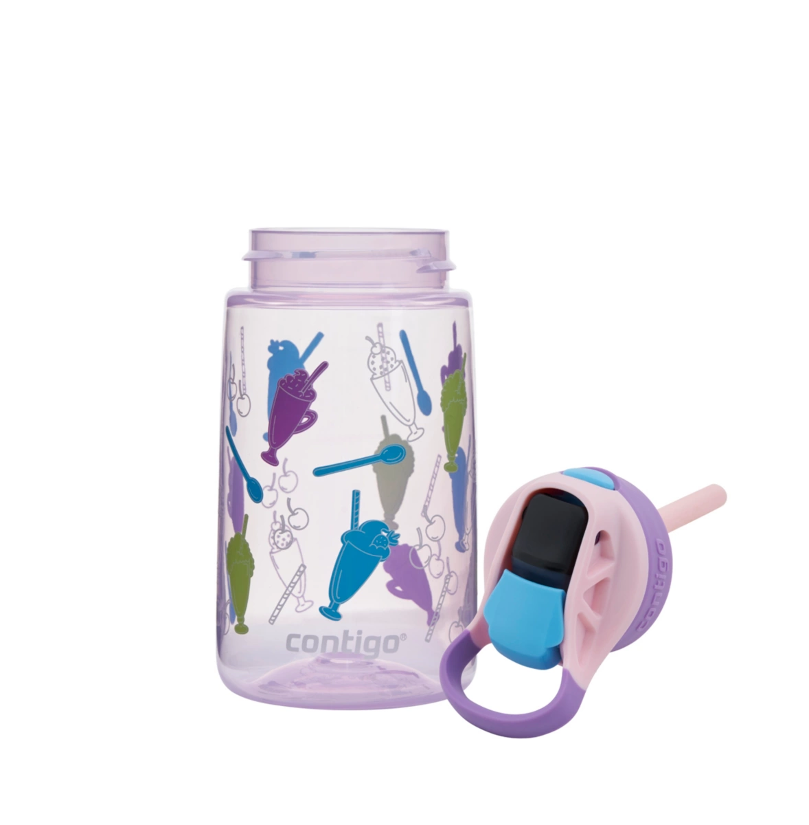 Contigo Easy Clean AUTOSPOUT™ Kids Water Bottle, 420 ml (Strawberry Shakes)